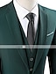 olcso Öltönyök-fekete fehér királykék férfi esküvői öltöny egyszínű 3 részes szabott egymellű egygombos 2024
