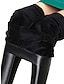 cheap Leggings-Women&#039;s Leather Pants Tights Pants Trousers PU Faux Leather Plain Full Length Micro-elastic High Waist Fashion Streetwear Street Daily Black S M Fall Winter