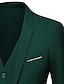 זול חליפות-חליפת חתונה לגברים ירוקה כהה לבישת עבודה עסקית רשמית 3 חלקים חליפות בהתאמה סטנדרטית מוצקה עם כפתור אחד עם חזה אחד【מכנסיים נוספים】 2024