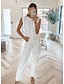 ieftine Bluze &amp; Camisole Damă-Pentru femei Bluză Simplu Stralucitor Paiete Casual Modă Fără manșon Rotund Argintiu Vară