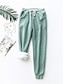 cheap Women&#039;s Sweatpants &amp; Joggers-Women&#039;s Fleece Pants Sweatpants Cotton High Waist Full Length claret Fall