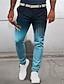 Χαμηλού Κόστους ανδρικό παντελόνι με 3d printed-Βαθμίδα Ριγέ Δουλειά Ανδρικά 3D εκτύπωση Παντελόνια ΕΞΩΤΕΡΙΚΟΥ ΧΩΡΟΥ Δρόμος Φορέστε στη δουλειά Πολυεστέρας Μπλε Χακί Μπλε Απαλό Τ M L Μεσαία Μέση Ελαστικότητα Παντελόνι