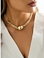 abordables Collares y colgantes-Mujer Collares Moda Exterior Geometría Collares
