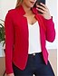 cheap Women&#039;s Blazer&amp;Suits-Women&#039;s Blazer Formal Slim Fit Plain Windproof Streetwear Regular Fit Outerwear Long Sleeve Fall Light Pink S