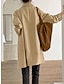 cheap Women&#039;s Coats &amp; Trench Coats-Women&#039;s Trench Coat Single Breasted Lapel Overcoat Fall Windproof Warm Jacket Streetwear Outerwear Long Sleeve Winter Jacket Black M