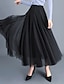 cheap Midi Skirts-Women&#039;s Skirt A Line Midi Violet Black White Almond Skirts Fall &amp; Winter Patchwork Fashion Casual Street Daily One-Size