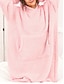 cheap Women&#039;s Robes-Women&#039;s Wearable Blanket Hoodie Blanket Pajama Loungewear Pure Color Warm Casual Comfort Home Daily Bed Flannel Warm Breathable Hoodie Long Sleeve Pocket Fall Winter Pink Wine