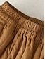 abordables pierna ancha y cintura alta-Mujer pantalones Pantalones de plumas Holgado Longitud total Verde militar 882# Otoño