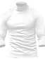 billiga Casual T-shirts för män-Herr T-shirt T-tröja Slät Polokrage Gata Semester Långärmad Kläder Mode Designer Grundläggande