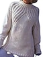 ieftine Pulovere-Pentru femei Pulover pulover Stil Nautic Cablu Tricotat Polyester Împletit Toamnă Iarnă Zilnic Concediu Ieșire Stilat Casual Moale Manșon Lung Culoare solidă Gri S M L