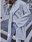 olcso Női kabátok és ballonkabátok-Női Kabát Szabadtéri Utca Napi Ősz Tél Hosszú Kabát Normál Szélbiztos Melegen tartani Modern stílus Alkalmi divatba jövő Zakók Hosszú ujj Sima túlméret Fekete Fehér Rubin