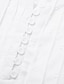 economico abiti semplici-Per donna Vestito bianco Pizzo Collage A V Vestito longuette Elegante Classico Giornaliero Da mare Manica corta Estate Primavera