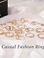 billiga Ringar-15 st per set knogstaplingsringar för kvinnor kristall strass finger statement ringset vintage ledknut mellanringar för tonårsflickor stapelbara ringar