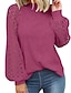 cheap Sweaters-Women&#039;s Pullover Sweater Jumper Crew Neck Ribbed Knit Polyester Patchwork Summer Fall Outdoor Daily Going out Stylish Casual Soft Long Sleeve Solid Color Black Pink Navy Blue S M L