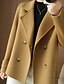 abordables Blazers Femme-Manteau Femme Plein Air Usage quotidien Vacances Sortie mode Décontractées Style de rue Avec poches Court Manteau Noir Blanche Chameau Automne Hiver Double Boutonnage Revers Standard S M L XL