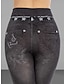 voordelige Basisbroeken voor dames-Dames Slank Broeken Polyester Zak Afdrukken Hoge snede Hoge taille Volledige lengte Zwart Zomer
