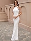 Χαμηλού Κόστους Φορέματα για Καλεσμένους σε Γάμο-Τρομπέτα / Γοργόνα Φορέματα καλεσμένων γάμου Φανταχτερό Φόρεμα Απόκριες Βραδινό Πάρτυ Μακρύ Αμάνικο Ζιβάγκο Με πούλιες με Κρόσσι Χάντρες 2024
