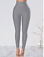 abordables Leggings-Mujer Delgado Pantalones Corte alto Alta cintura Longitud total Blanco / Blanco Verano
