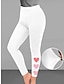 abordables Leggings-Femme Collants Legging Imprimer Design Taille Haute Cheville Noir marron Printemps, Août, Hiver, Eté