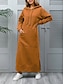 cheap Plain Sweatshirt &amp; Hoodie Dresses-Women&#039;s Casual Dress Hoodie Dress Long Dress Maxi Dress Daily Basic Outdoor Vacation Going out V Neck Pocket Solid Color Regular Fit Black Burgundy Blue S M L XL XXL