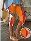 ieftine Leggings-Pentru femei Îmbrăcăminte modelare corporală Normal 65% poliester Geometică Roșu portocaliu Alb Confortabili Talie Inaltă Capris Halloween Casual Primăvară, toamnă, iarnă, vară