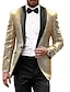 abordables chaqueta-Blazer de lentejuelas para hombre de los años 70, estilo disco, fiesta retro, chaqueta informal brillante, corte a medida, botonadura simple, un botón, rojo, negro, plata, burdeos, dorado, 2024