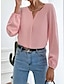 economico Top da donna Basic-Camicia Blusa Per donna Nero Bianco Rosa Tinta unica Sexy Strada Giornaliero Di tendenza A V S