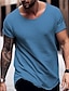 お買い得  メンズカジュアルTシャツ-男性用 Tシャツ ティートップ 平織り クルーネック ストリート バケーション 半袖 衣類 ファッション デザイナー ベーシック