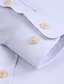 voordelige Overhemden met knopen voor heren-Voor heren Overhemd Button-down overhemd Shirt met kraag Licht Roze Wit Marine Blauw Lange mouw Effen Lente &amp; Herfst Bruiloft Werk Kleding