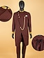 billiga Kostymer-svarta vinröda herr afrikanska kostymer 2 delar plus size dashiki kostymer enfärgade standard passform enkelknäppt enknapps 2024