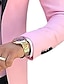billige Jakkesæt-hvide pink røde galladragter til mænd bryllupsdragter ensfarvet 3-delt skræddersyet pasform enkeltradet en-knaps 2024