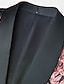billiga Tuxedo kostymer-svart guld/röd/blå balkräkt för män paljettfest smoking kostymer bal disco glittrande kostymer 2 delar blad sjalkrage skräddarsydd passform enkelknäppt enknapps 2024