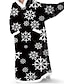 cheap Basic Night Dresses-Women&#039;s Casual Dress Night Dress Long Dress Maxi Dress Daily Classic Pocket Cat Hooded Home Lounge Lake Blue Black 2023 Fall Winter One-Size