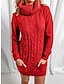 Χαμηλού Κόστους Μάλλινα φορέματα-Γυναικεία Φόρεμα πουλόβερ Φόρεμα Jumper Καθημερινό φόρεμα Μίνι φόρεμα Πλεκτά Μοντέρνα Κομψό στυλ street ΕΞΩΤΕΡΙΚΟΥ ΧΩΡΟΥ Δρόμος Καθημερινά Εξόδου Ζιβάγκο Μακρυμάνικο Τσέπη 2023 Χαλαρή Εφαρμογή