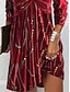 cheap Party Dresses-Women&#039;s Velvet Dress Party Dress Cocktail Dress Velvet Ruched V Neck Long Sleeve Mini Dress Christmas Elegant Wine Spring Winter