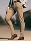tanie Chinosy-Męskie Spodnie Typu Chino Spodnie codzienne Przednia kieszeń Niejednolita całość Komfort Biznes Codzienny Święto Moda Szykowne i nowoczesne Niebieski Brązowy