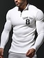 cheap Men&#039;s 3D Zipper Polo-Gradient Letter Men&#039;s Business 3D Print Waffle Polo Shirt Outdoor Casual Daily Streetwear Polyester Long Sleeve Turndown Zip Polo Shirts Black And White Black Fall &amp; Winter S M L Micro-elastic Lapel