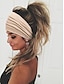 baratos Acessórios de cabelo de mulher-2 pçs headbands para mulheres faixas de cabeça larga antiderrapante boho feminino faixa de cabelo moda atada treino yoga leopardo turbante cabeça envoltórios