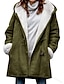cheap Sherpa Jackets-Women&#039;s Winter Fleece Hoodie Jacket Suede Fall Sherpa Jacket Maillard Casual Winter Teddy Coat Thermal Warm Windproof Shearling Jacket Comtemporary Contemporary Long Sleeve Brown Black