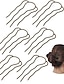 abordables Accesorios de mujer para el cabello-6 piezas peine lateral para el cabello clips de peine de metal peine de giro francés para moño recogido cabello vintage horquillas negras peine para el cabello accesorios para el cabello para mujeres
