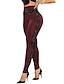 cheap Leggings-Women&#039;s Pants Trousers Leggings Cotton Blend Lace High Waist Full Length Wine Fall