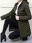 halpa tikattu takki-naisten parka tikattu takki joulu pitkä puffi takki talvi tuulenpitävä lämmin takki tyylikäs nykyaikainen rento takki pitkähihainen taskut täynnä vetoketju musta pinkki armeijanvihreä