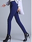 cheap Leggings-Women‘s Fleece Lined Leggings Full Length Pocket Micro-elastic High Waist Fashion Streetwear Street Daily claret Black S M Winter