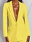 cheap Women&#039;s Blazer&amp;Suits-Women&#039;s Blazer Suits 2 Pcs Single Breasted Lapel Blazer &amp; Pants Fall Fashion Party Outfit Business Formal Jacket Set Black Blue Pink