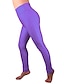 preiswerte Leggings-Damen Leggins Spandex Feste Farbe Violett Grau Modisch Hoher Taillenbund In voller Länge Party Strasse Sommer Frühling