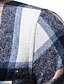 abordables camisas de franela-Hombre Camisa Camisa de franela Comprobar camisa Chaqueta tipo camisa Sobrecamisa Shacket Ajedrez Exterior Ropa Cotidiana Bleu Ciel Blanco Azul Marino Verde Trébol Manga Larga Diseño Otoño invierno