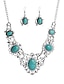 cheap Jewelry Sets-1 set Jewelry Set For Women&#039;s Synthetic Emerald Blue Work Party Evening Gift Alloy Classic