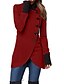 cheap Casual Jackets-Women&#039;s Coat Outdoor Daily Wear Going out Fall Winter Coat Stand Collar Regular Fit Windproof Warm Comtemporary Stylish Casual Jacket Long Sleeve Plain Slim Fit Black Wine Army Green