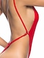 cheap Sexy Lingerie-Women&#039;s Backless Sexy Lingerie Sexy Bodies Nightwear - Spandex Solid Colored Sexy Lingerie Set Black / Red S M L