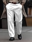 Χαμηλού Κόστους Φόρεμα Παντελόνι-Ανδρικά Παντελόνι επίσημο Παντελόνια Casual παντελόνι Παντελόνι κοστούμι Μπροστινή τσέπη Σκέτο Άνεση Επιχείρηση Καθημερινά Αργίες Μοντέρνα Κομψό &amp; Μοντέρνο Μαύρο Λευκό